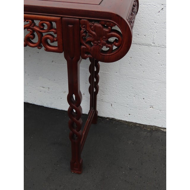 Chinese High Relief Solid Wood Altar Console Entry Table With Dragons Motif 6560 For Sale - Image 14 of 18