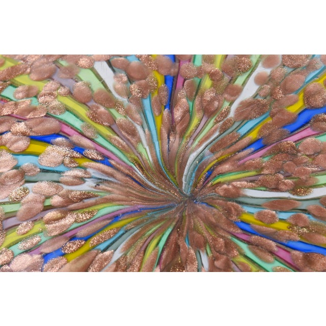 Vintage Murano Fratelli Toso Latticino Ribbons Large Glass Bowl, Italy, 1960's For Sale - Image 10 of 11