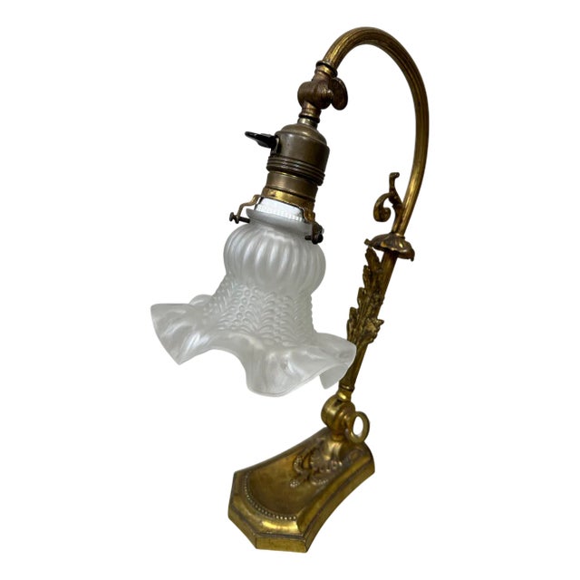 Art Nouveau Table Lamp in Brass For Sale