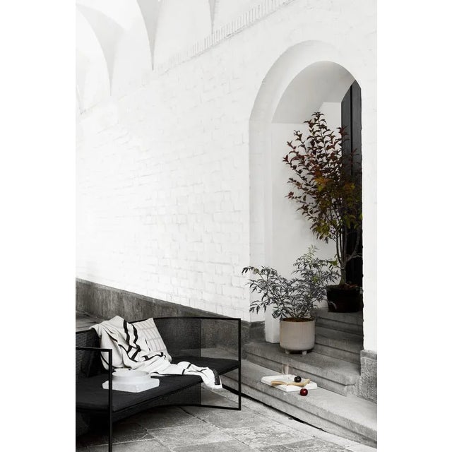 Metal Bahaus Lounge Bench in Black Steel by Kristina Dam Studio For Sale - Image 7 of 9