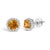 Immerse yourself in the allure of these exquisite 10K white gold stud earrings, each centered with a captivating 5mm...