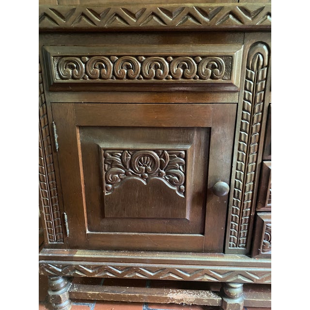 Vintage Solid Mahogany Spanish Colonial Cabinet For Sale In Miami - Image 6 of 6