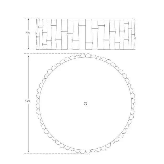 Transitional Alexa Hampton for Visual Comfort Signature Frank Large Flush Mount in White with Frosted Glass For Sale - Image 3 of 3