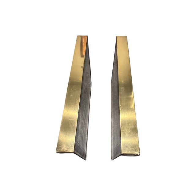 Vintage 1970s Postmodern 80s 3d Brass Wall Art Mechanical Mirror Works Inc Glass For Sale - Image 4 of 12