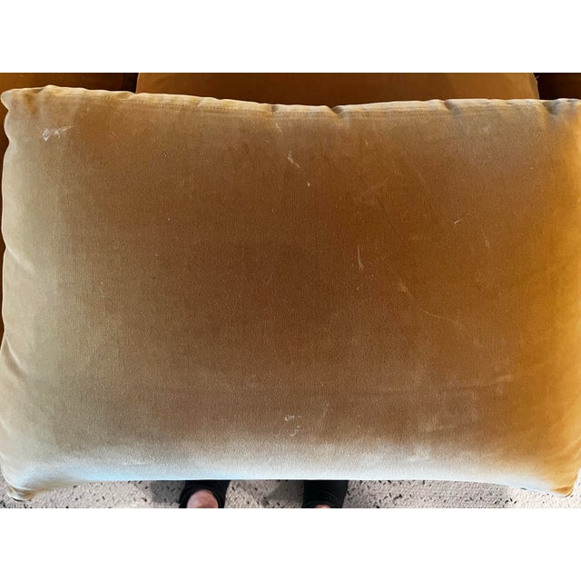 Roman Thomas (Palmer) Sofa / Rose Uniacke Java Cotton Velvet Gently Used Down Sofa For Sale - Image 4 of 12