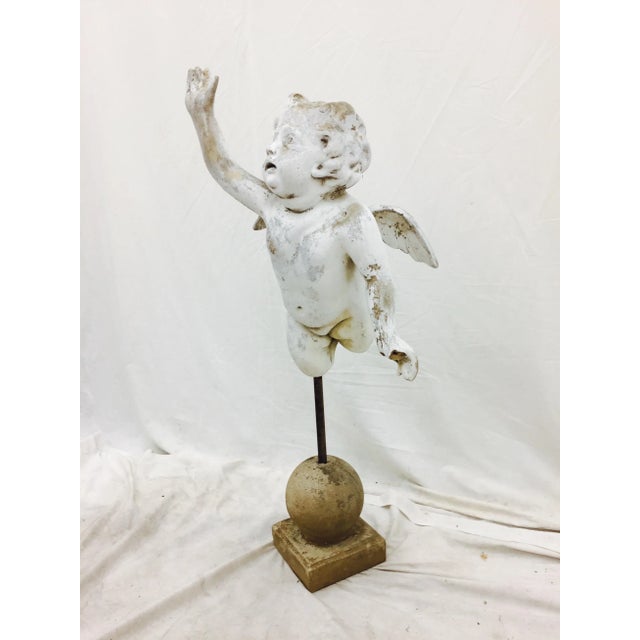 Antique Garden Cherub Sculpture For Sale - Image 4 of 11