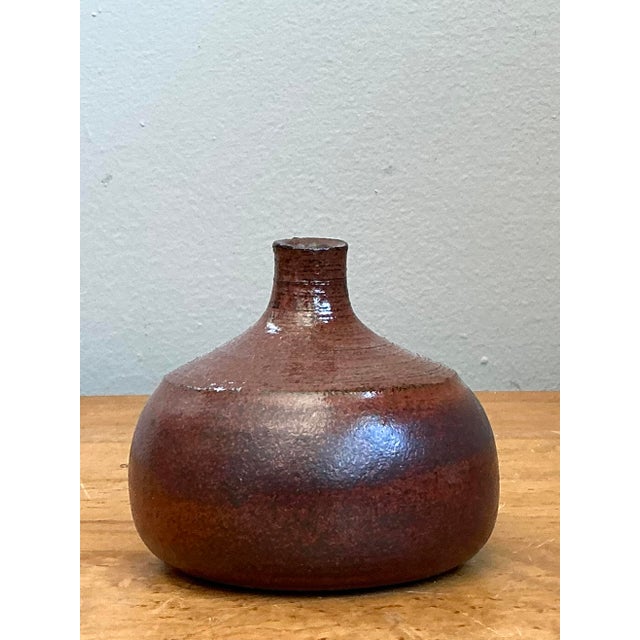 Vintage Original Studio Pottery Weed Vase For Sale - Image 4 of 12