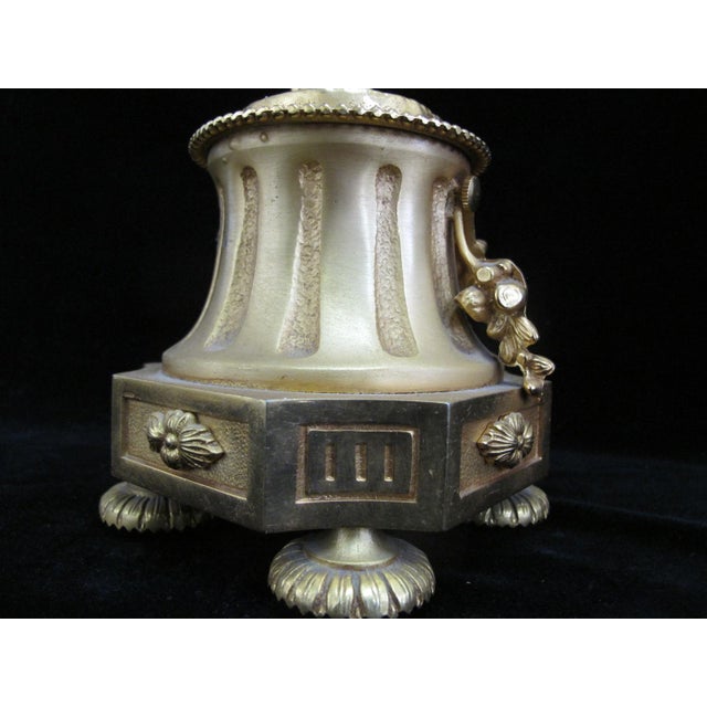 Bronze Italian Rococo Style Gilt Bronze Candelabra Candlestick Pair With Putti Cherubs For Sale - Image 8 of 16