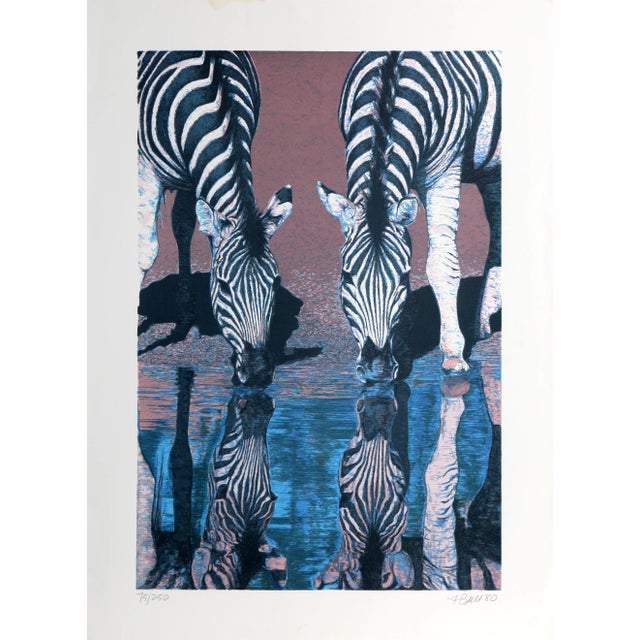 Zebras Fran Bull Year: 1980 Size: 30 in. x 22 in. Screenprint, signed and numbered in pencil 250