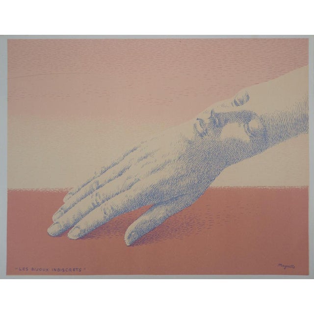 Modern René Magritte, The Indiscreet Jewels, Original Signed Lithograph For Sale - Image 3 of 5