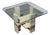 Travertine and Glass Coffee Table by Willy Ballez For Sale