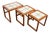 Danish Modern Teak Nesting Tables With Tile Tops by Brdr. Furbo - Set of 3 For Sale
