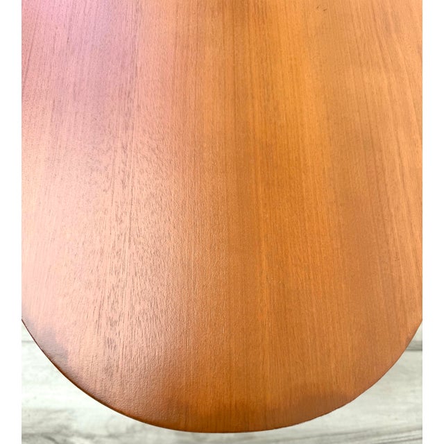 1960s Mid-Century Modern Oval Wood & Ceramic Tile Coffee Table For Sale - Image 11 of 16