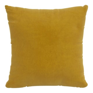 20" Decorative Pillow in Citronella Luxe Velvet For Sale