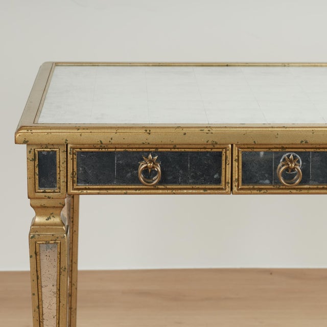 Neoclassical Vintage Mirrored Desk or Table by Theodore Alexander For Sale - Image 3 of 16