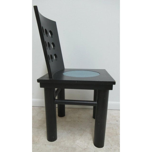 1990s Michael Graves Design Kyoto Arkitektura Prototype Side Desk Chair One of a Kind For Sale - Image 11 of 13