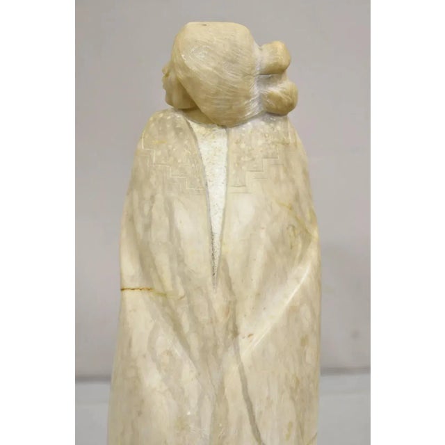 Late 20th Century Vintage Carved Alabaster American Indian Navajo Sculpture by Gregory Johnson For Sale - Image 4 of 12