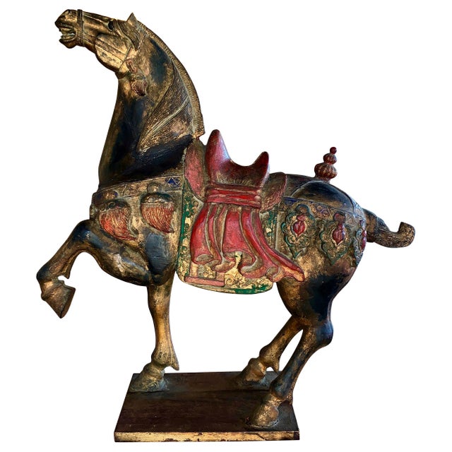 Carved Polychromed Chinese Horse For Sale - Image 13 of 13