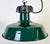 Metal French Industrial Dark Green Enamel Factory Pendant Lamp, 1960s For Sale - Image 7 of 18