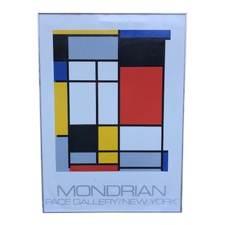 1970s Vintage Mondrian "The Process Works" Original Pace Gallery, New York Poster For Sale