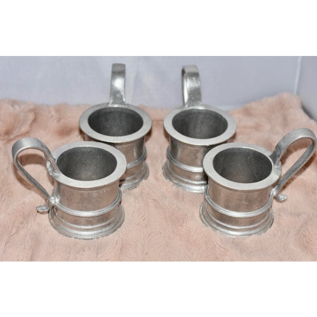 Vintage Mid Century Wilton Pewter Mugs, Made in the Usa - Set of 4 For Sale - Image 9 of 9