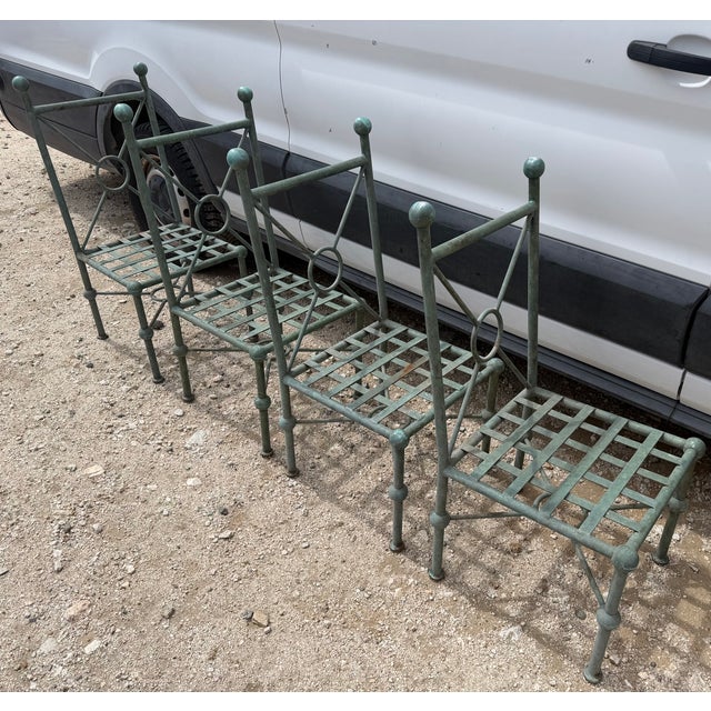 Late 20th Century Late 20th Century Set of 4 Mario Papperzini for Salterini Style Garden Chairs For Sale - Image 5 of 16
