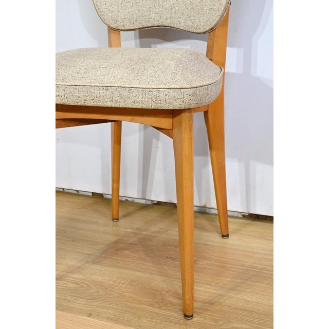 Vintage Beech and Faux Leather Chairs, 1960, Set of 8 For Sale - Image 10 of 18