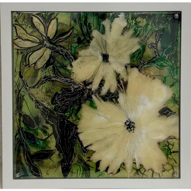 Mira Lehr, Eco Feminist Mixed Media Botanic Painting Mira Lehr Miami Abstract Expressionist, c.2008-2009 For Sale - Image 4 of 8