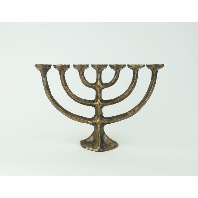Metal Mid-Century Modern Brutalist Bronze Candleholder, 1960s For Sale - Image 7 of 11