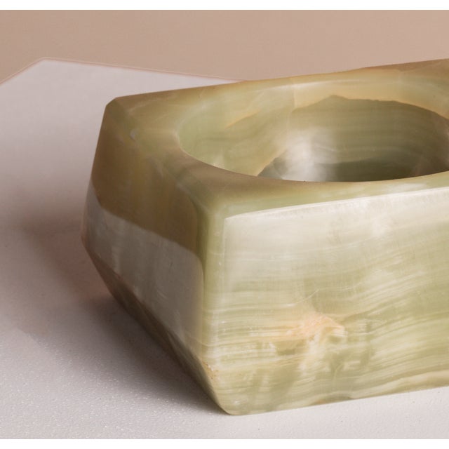 One of a kind solid Onyx jewellery tray / Catchall Labeled by Maker