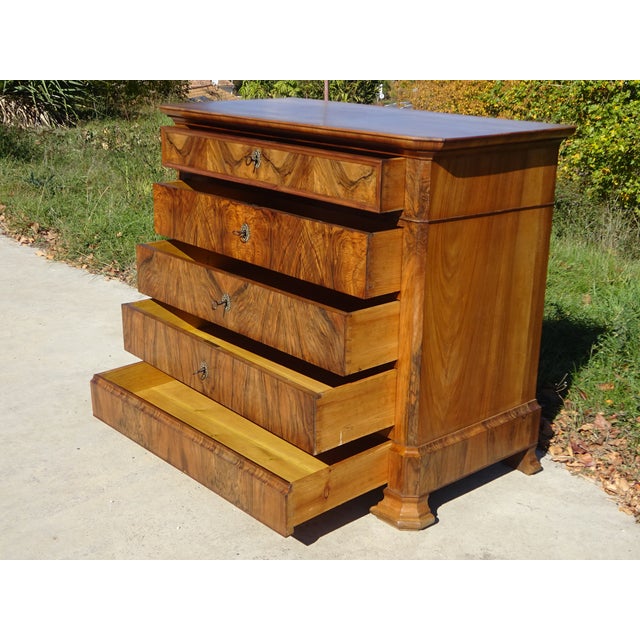 Louis Philippe Walnut Chest of Drawers, 19th Century For Sale - Image 17 of 18