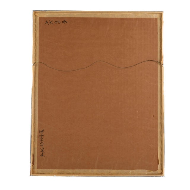 Framed Signed J. Akston "Untitled, 1973" Mixed Media Artwork For Sale In Greensboro - Image 6 of 11