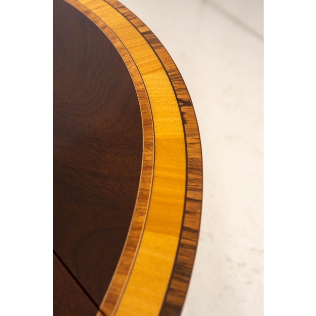 Pair of Stickley Inlaid Mahogany Drop-Leaf Pembroke Tables For Sale - Image 14 of 18