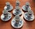 Chinese Vintage Blue Danube Japan Irish Coffee/ Espresso Cup and Saucer Set of 6 + Plus One Cup Lagniappe For Sale - Image 3 of 4