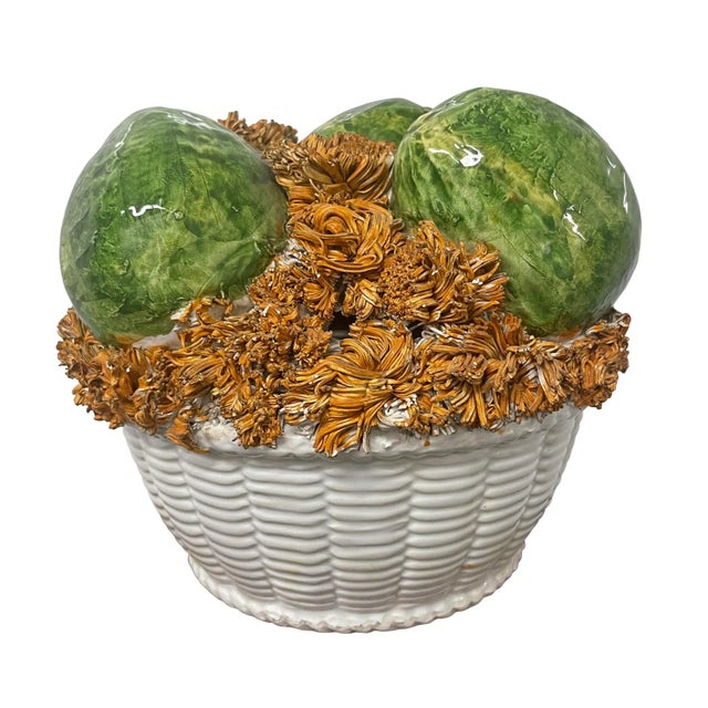 Ceramic Mid-20th Century Italian Avocado Topiary For Sale - Image 7 of 10