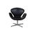 Swan Swivel Chair in Black Leather by Arne Jacobsen for Fritz Hansen For Sale - Image 13 of 14