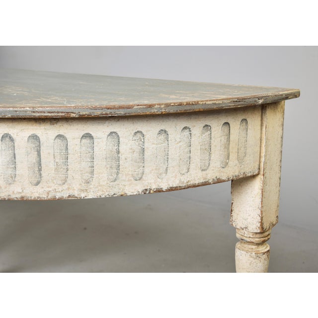Late 19th Century Painted Swedish Demilune Console Tables - Pair For Sale - Image 12 of 12