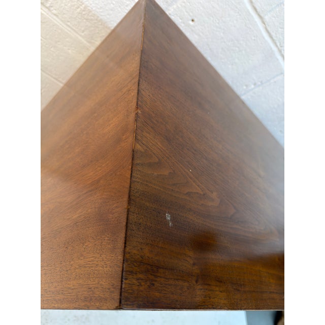 Mid-Century Modern Walnut Highboy Dresser With Sculptural Pulls For Sale - Image 16 of 17
