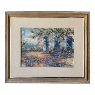 Vintage “Sailboat Wishes” by Elizabeth J. Horning Oil on Canvas Painting, Framed For Sale