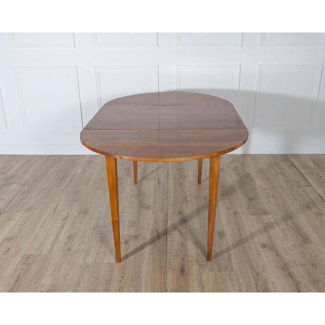 Mid 20th Century Small 19th Century French Walnut Extension Dining Table with One Leaf For Sale - Image 5 of 10