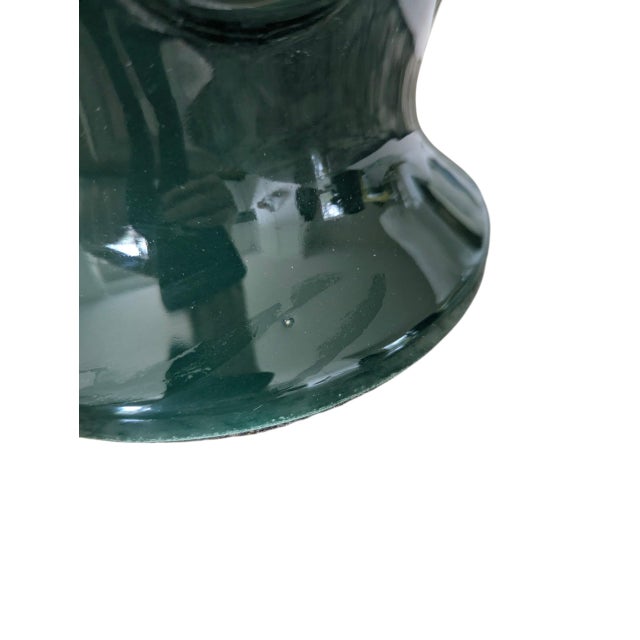 Vintage Neoclassical Green Ceramic Table Lamp For Sale - Image 13 of 14