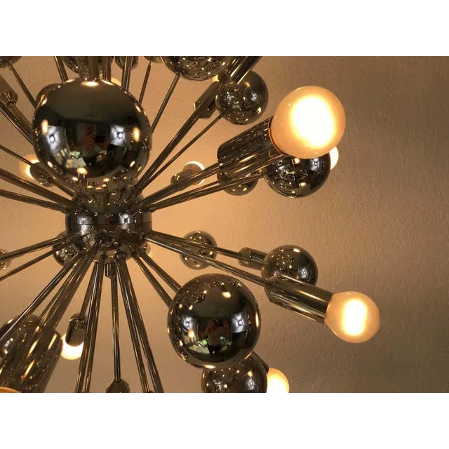 Chrome Large Space Age Chrome Chandelier by Cosack Leuchten, 1970s, Germany For Sale - Image 8 of 13