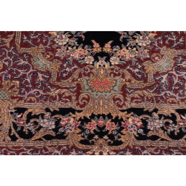 1990s 1990's Abusson Pak-Persian Black/Black Wool Rug - 3'1'' X 5'0'' For Sale - Image 5 of 9