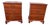 Pair of Vintage Georgian Style Cherry Wood 3 Drawer Nightstands or Bedside Tables For Sale