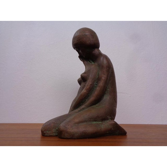 Handcrafted Stoneware Loving Couple Figure from Achatit Werkstätten, Germany, 1960s For Sale - Image 9 of 18