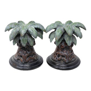 Palm Trees With Monkeys Bookends For Sale