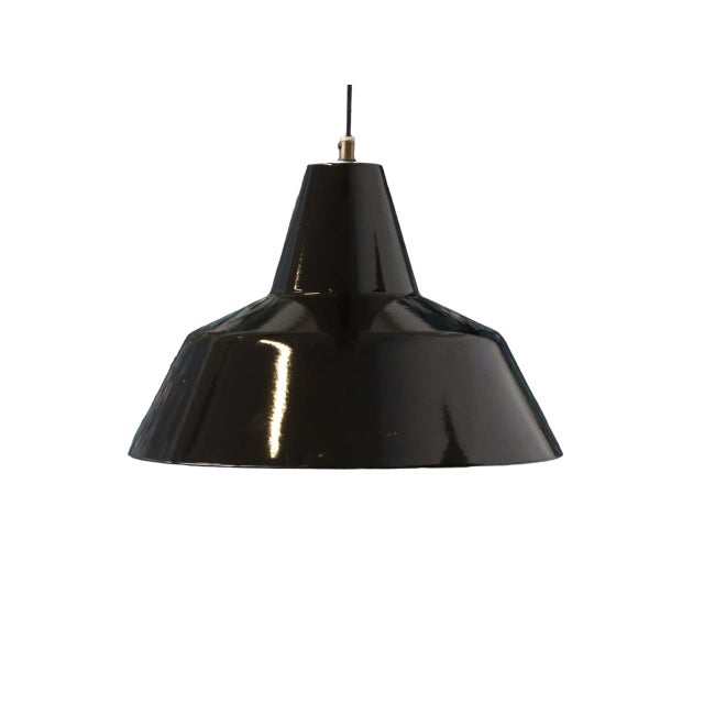 Workshop Ceiling Lamp in Black Enamelled Metal by Louis Poulsen, 1960s For Sale - Image 10 of 10