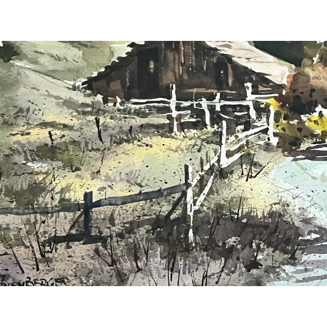 Impressionist Watercolor Landscape by John Bohnenberger (1926-2012) For Sale - Image 3 of 9