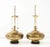 Metal 1970s Modern Oversized Brass Table Lamps with Wood Lacquer Base - A Pair For Sale - Image 7 of 12