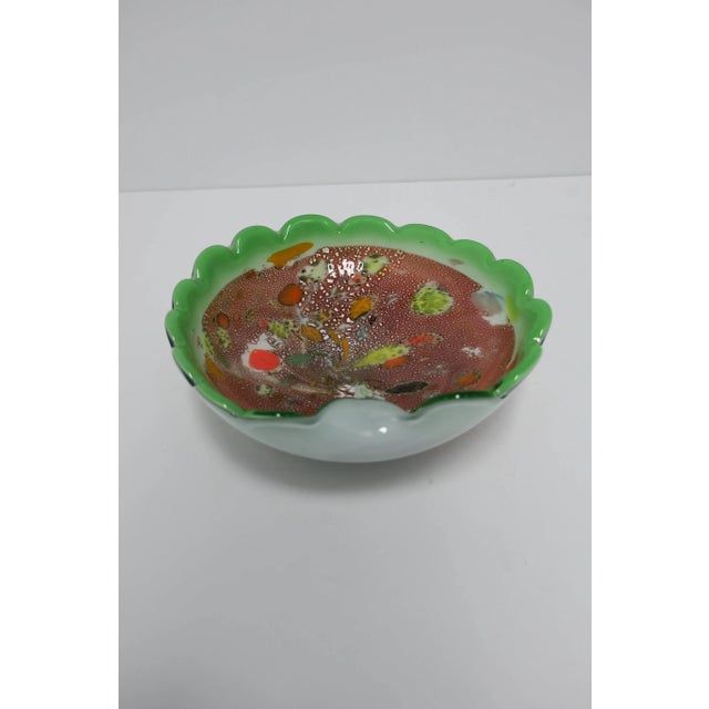 Bright Green Italian Murano Bright Green Art Glass Bowl For Sale - Image 8 of 10